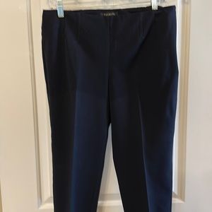 Talbots Navy side zip pants.